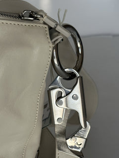 Burberry Small Knight Crinkled Leather Shoulder Bag Beige 80816761 NWT $2590