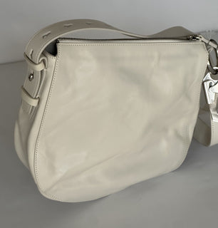 Burberry Small Knight Crinkled Leather Shoulder Bag Beige 80816761 NWT $2590