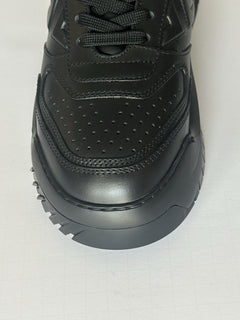 Versace Greca Leather High Top Black Sneakers 7 US (40 Eu) 1011349 IT NWT $1175