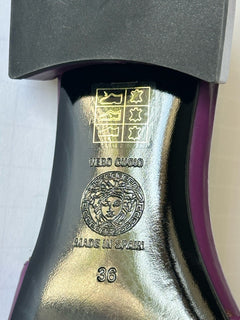 VERSACE Medusa Women's Plum Sandals 6 US (36 Euro) 1014748 Spain NIB $900