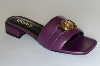 VERSACE Medusa Women's Plum Sandals 6 US (36 Euro) 1014748 Spain NIB $900