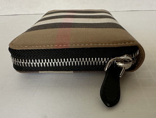 Burberry IP Check Large Zip Around Wallet Taupe Brown 8084560 NWT $630