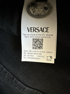 Versace Men’s Black Stretch Stone Washed Denim Jeans Size 33 US 1011835 NWT $950