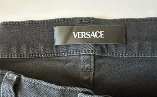 Versace Men’s Black Stretch Stone Washed Denim Jeans Size 33 US 1011835 NWT $950