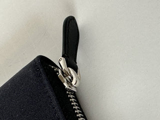 Burberry Navy/Grey IP Check Large Zip Around Wallet 80840631 NWT $630