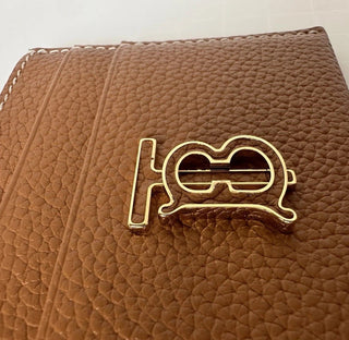 Burberry Warm Russet Brown TB Leather Card Case 80623791 Made in Italy NWT $330
