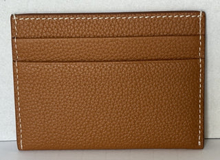 Burberry Warm Russet Brown TB Leather Card Case 80623791 Made in Italy NWT $330