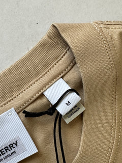 Burberry Caris Check Soft Fawn T-shirt M (Oversized) 8085110 NWT $480