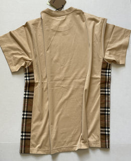 Burberry Caris Check Soft Fawn T-shirt M (Oversized) 8085110 NWT $480