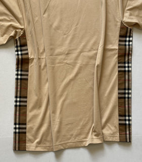 Burberry Caris Check Soft Fawn T-shirt M (Oversized) 8085110 NWT $480