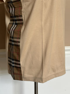 Burberry Caris Check Soft Fawn T-shirt M (Oversized) 8085110 NWT $480