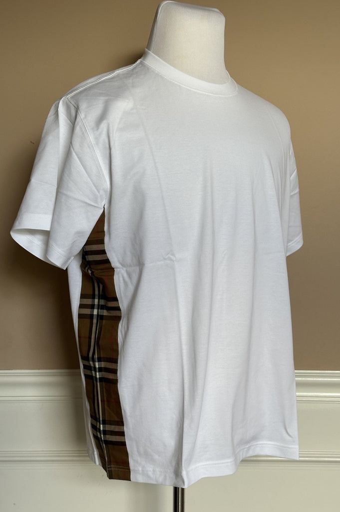 Burberry Caris Check White T-shirt M (Oversized) 8085111 NWT $480