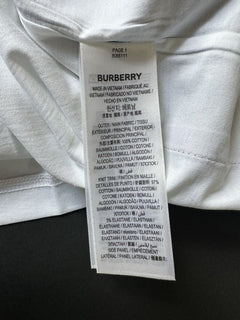 Burberry Caris Check White T-shirt L (Oversized) 8085111 NWT $480