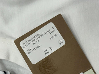 Burberry Caris Check White T-shirt L (Oversized) 8085111 NWT $480
