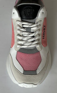 Versace Low Top Womens Leather/Fabric Pink Sneakers 10 US (40) 1011941 NWT $825