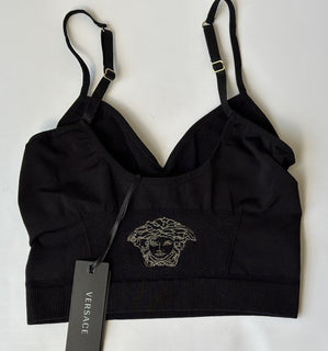 Versace Medusa Black Shapewear Bralette S-M (Stretch) Made in Italy 1008756 NWT