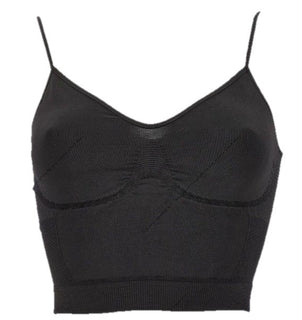 Versace Medusa Black Shapewear Bralette L-XL (Stretch) Made in Italy 1008756 NWT