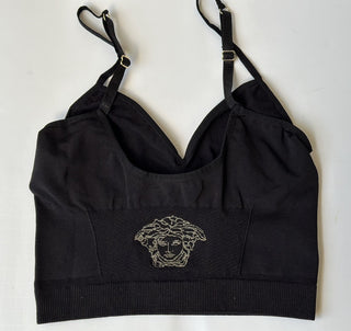 Versace Medusa Black Shapewear Bralette L-XL (Stretch) Made in Italy 1008756 NWT