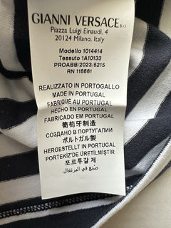 Versace Nautical Stripe T-shirt Size 38 Euro Made in Portugal 1014414 NWT $650