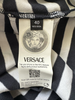 Versace Nautical Stripe T-shirt Size 40 Euro Made in Portugal 1014414 NWT $650
