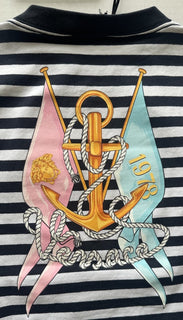 Versace Nautical Stripe T-shirt Size 40 Euro Made in Portugal 1014414 NWT $650