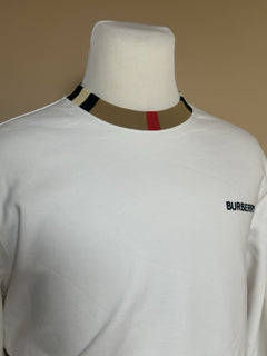 Burberry Jarrad White Sweatshirt Large (Oversized) 8091048 NWT $510