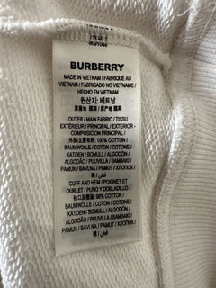 Burberry Jarrad White Sweatshirt Large (Oversized) 8091048 NWT $510