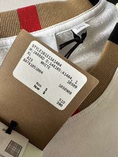 Burberry Jarrad White Sweatshirt XL (Oversized) 8091048 NWT $510