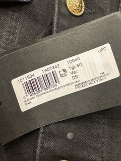 Versace Men’s Blouson Denim Black Stretch Jacket L (50) 1011834 NWT $1650