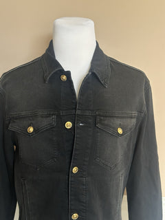 Versace Men’s Blouson Denim Black Stretch Jacket L (50) 1011834 NWT $1650
