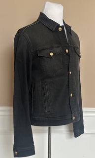 Versace Men’s Blouson Denim Black Stretch Jacket L (50) 1011834 NWT $1650