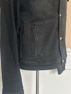 Versace Men’s Blouson Denim Black Stretch Jacket L (50) 1011834 NWT $1650
