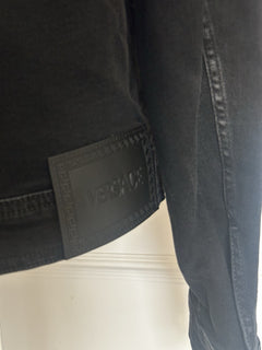 Versace Men’s Blouson Denim Black Stretch Jacket L (50) 1011834 NWT $1650