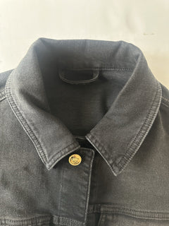 Versace Men’s Blouson Denim Black Stretch Jacket L (50) 1011834 NWT $1650