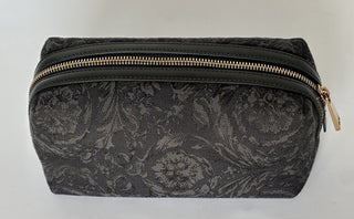 Versace Fabric Barocco Jacquard Black Beauty Pouch 1013925 NWT $575