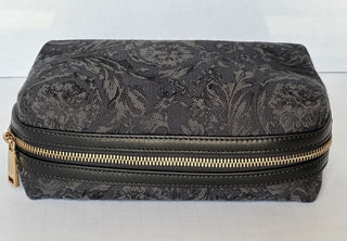 Versace Fabric Barocco Jacquard Black Beauty Pouch 1013925 NWT $575