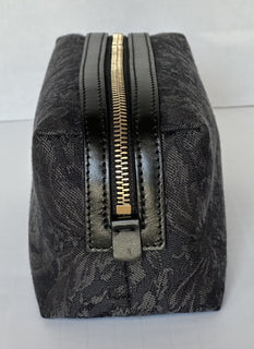 Versace Fabric Barocco Jacquard Black Beauty Pouch 1013925 NWT $575