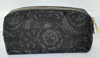 Versace Fabric Barocco Jacquard Black Beauty Pouch 1013925 NWOT $575