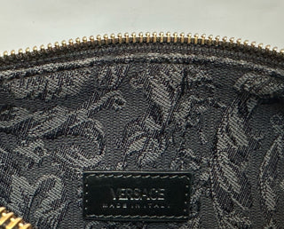 Versace Fabric Barocco Jacquard Black Beauty Pouch 1013925 NWOT $575