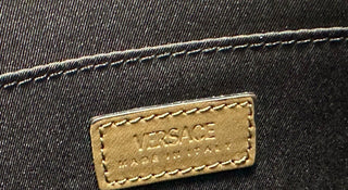 Versace Medusa Head Leather Large Pouch Clutch Olive Green 1010525 IT NWOT $750
