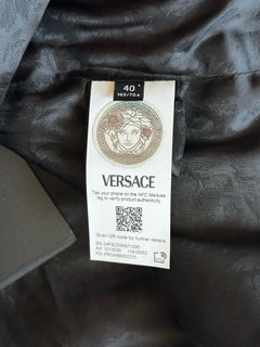 Versace Boucle Tweed Mini Skirt Black 40 Euro Italy 1013539 NWT $1550