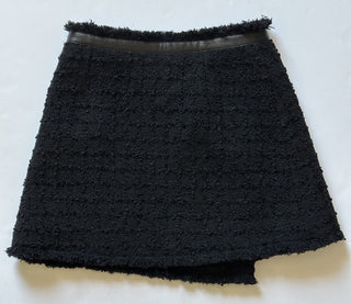 Versace Boucle Tweed Mini Skirt Black 42 Euro Italy 1013539 NWT $1550