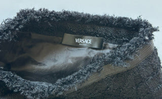 Versace Boucle Tweed Mini Skirt Black 42 Euro Italy 1013539 NWT $1550