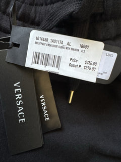 Versace Women's Black Sweatpants Size 4 US (38 Euro) 1014488 NWT $750