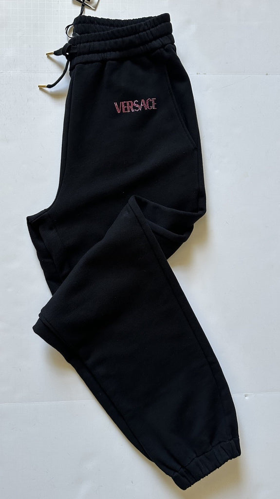 Versace Women's Black Sweatpants Size 8 US (42 Euro) 1014488 NWT $750