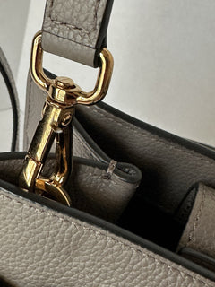 Versace Virtus Grainy Calf Small Grey Top Handle Bag 1005960 IT NWT $1825