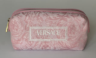 Versace Fabric Barocco Jacquard Light Pink Beauty Pouch 1013925 NWT $575
