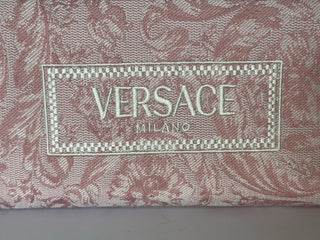 Versace Fabric Barocco Jacquard Light Pink Beauty Pouch 1013925 NWT $575
