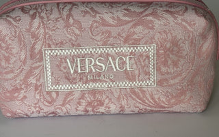Versace Fabric Barocco Jacquard Light Pink Beauty Pouch 1013925 NWT $575