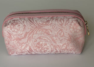 Versace Fabric Barocco Jacquard Light Pink Beauty Pouch 1013925 NWT $575